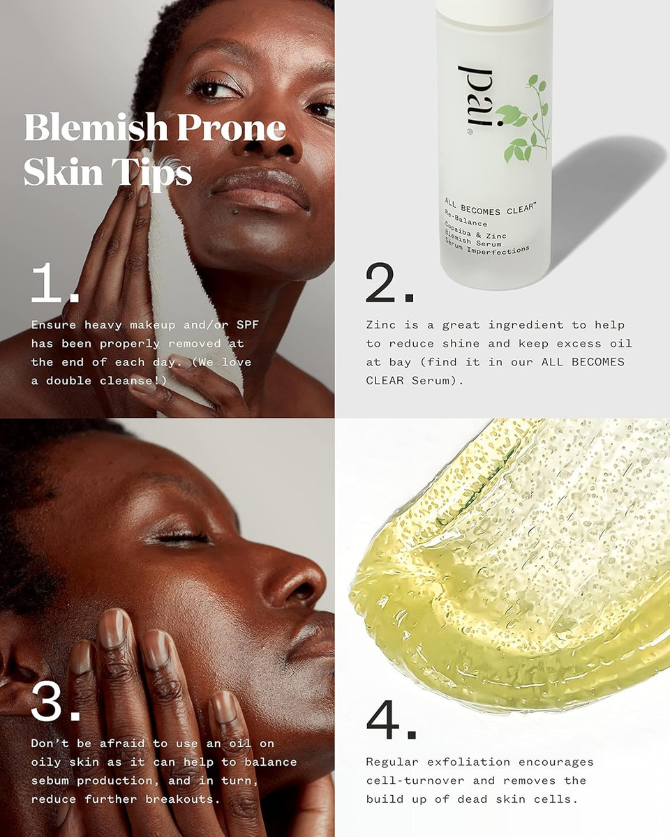 Pai Skincare - All Becomes Clear: Organic Copaiba + Zinc Blemish Serum | Natural, Vegan, Sensitive Skincare (1 Fl Oz | 30 Ml) Pai Skincare - All Becomes Clear: Organic Copaiba + Zinc Blemish Serum | Natural, Vegan, Sensitive Skincare (1 Fl Oz | 30 Ml)