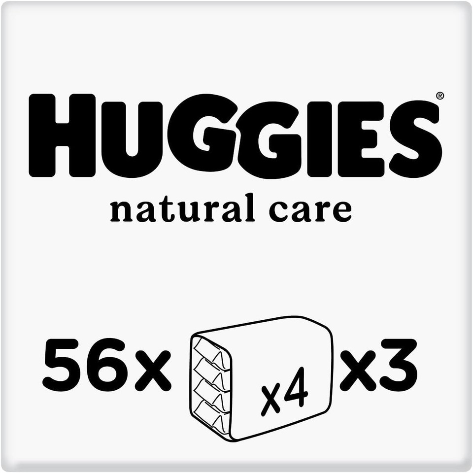 Huggies Natural Care, Baby Wipes - 12 Packs (672 Wipes Total) - Aloe Vera Wet Wipes with Natural Fragrance - Hypoallergenic with no alcohol