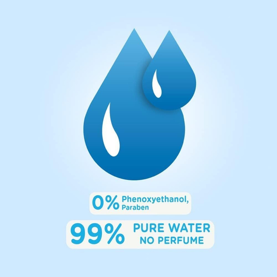 Huggies Pure Baby Wipes - Pack of 10 (10 x 72 Packs, Total 720 Wipes)