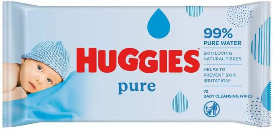 Huggies Baby Wet Pure Extra Care Wipes - 72 x 10 Box