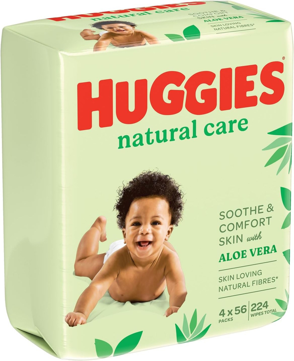 Huggies Pure Extra Care, Baby Wipes - Box with 12 Packs (672 Wipes Total) - 99 Percent Pure Water Wet Wipes - Fragrance Free to Clean and Protect Sensitive Skin