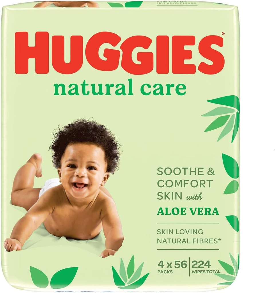 Huggies Pure Extra Care, Baby Wipes - Box with 12 Packs (672 Wipes Total) - 99 Percent Pure Water Wet Wipes - Fragrance Free to Clean and Protect Sensitive Skin