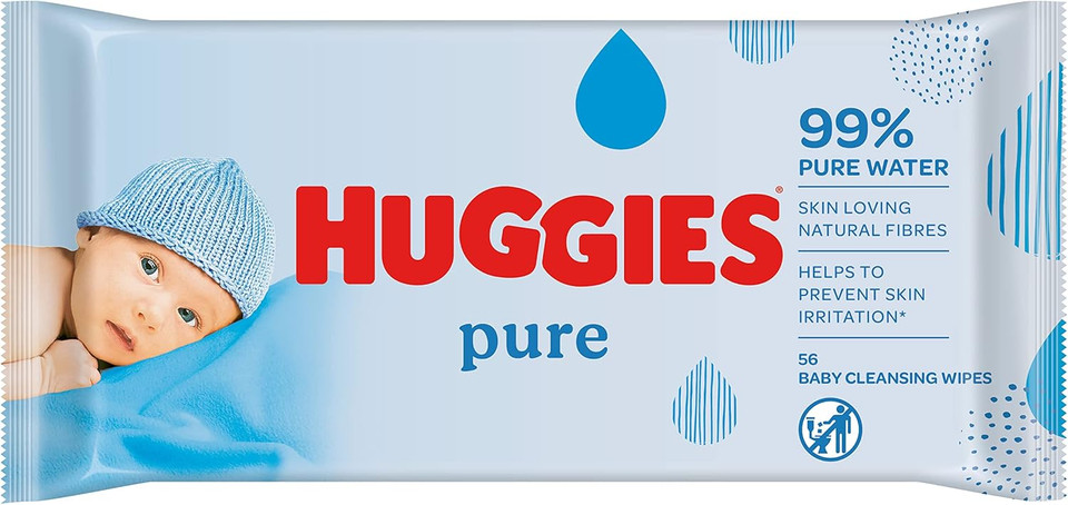 Huggies Pure Baby Wipes - 18 Pack (56 Wipes Per Pack, 1008 Wipes Total)