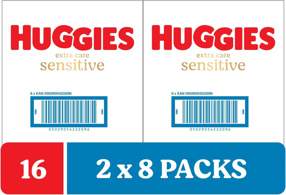 Huggies Pure Extra Care, Baby Wipes - Box with 16 Packs - 99 Percent Pure Water Wet Wipes - Fragrance Free to Clean and Protect Sensitive Skin Huggies Pure Extra Care, Baby Wipes - Box with 16 Packs - 99 Percent Pure Water Wet Wipes - Fragrance Free to Clean and Protect Sensitive Skin