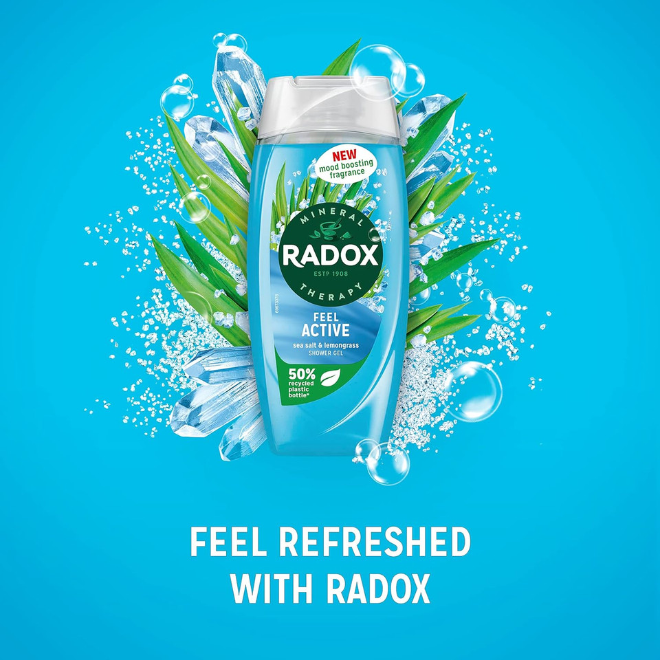 Radox Mineral Therapy Feel Active shower gel, 225ml