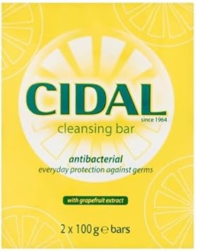 CIDAL Antibacterial Soap with Grapefruit Extract - 2 x 100g Bars