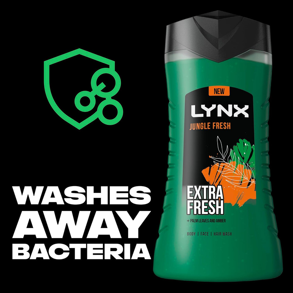 Lynx Jungle Fresh 3-in-1 Body Wash 225 ml