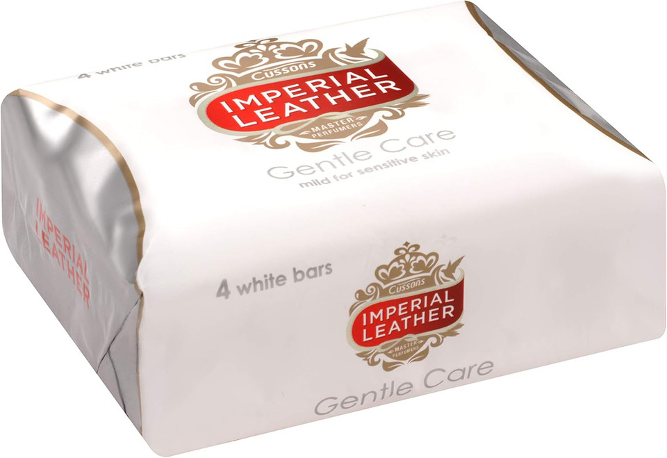 Imperial Leather Bar Soap Gentle Care, 4 x 90g, Laundry White Cream