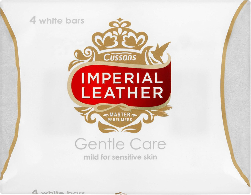 Imperial Leather Bar Soap Gentle Care, 4 x 90g, Laundry White Cream
