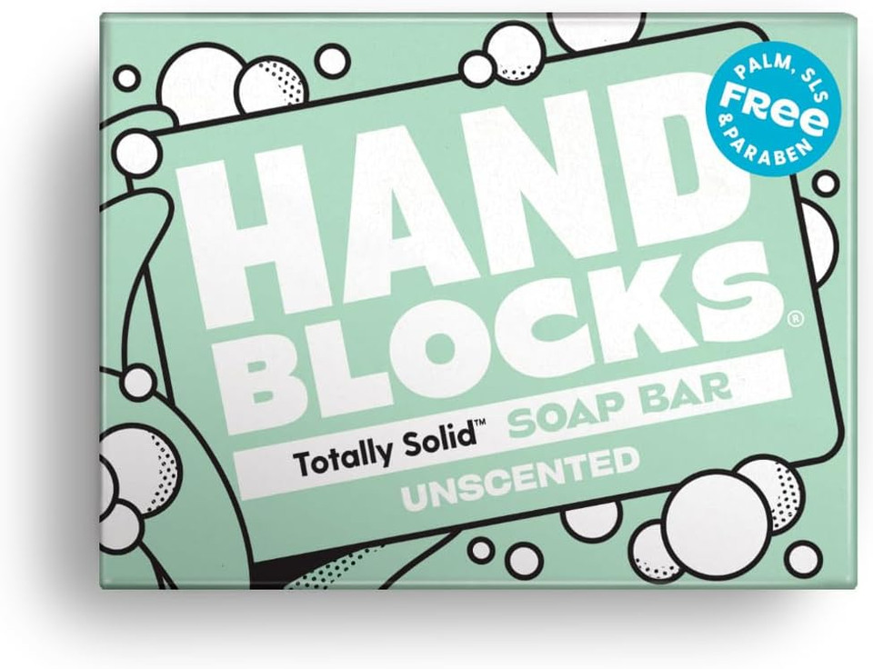 Hand Blocks: Unscented - Cold Processed Natural Soap Bars - Plastic, Palm, SLS, SLES & Paraben Free