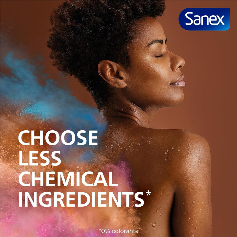 Sanex Zero% Hypoallergenic Sensitive Shower Gel 450ml | 0% fragrance, colourants, sulphates* & soap | 8 hours of hydration | dermatologically tested | ingredients of 93% natural origin