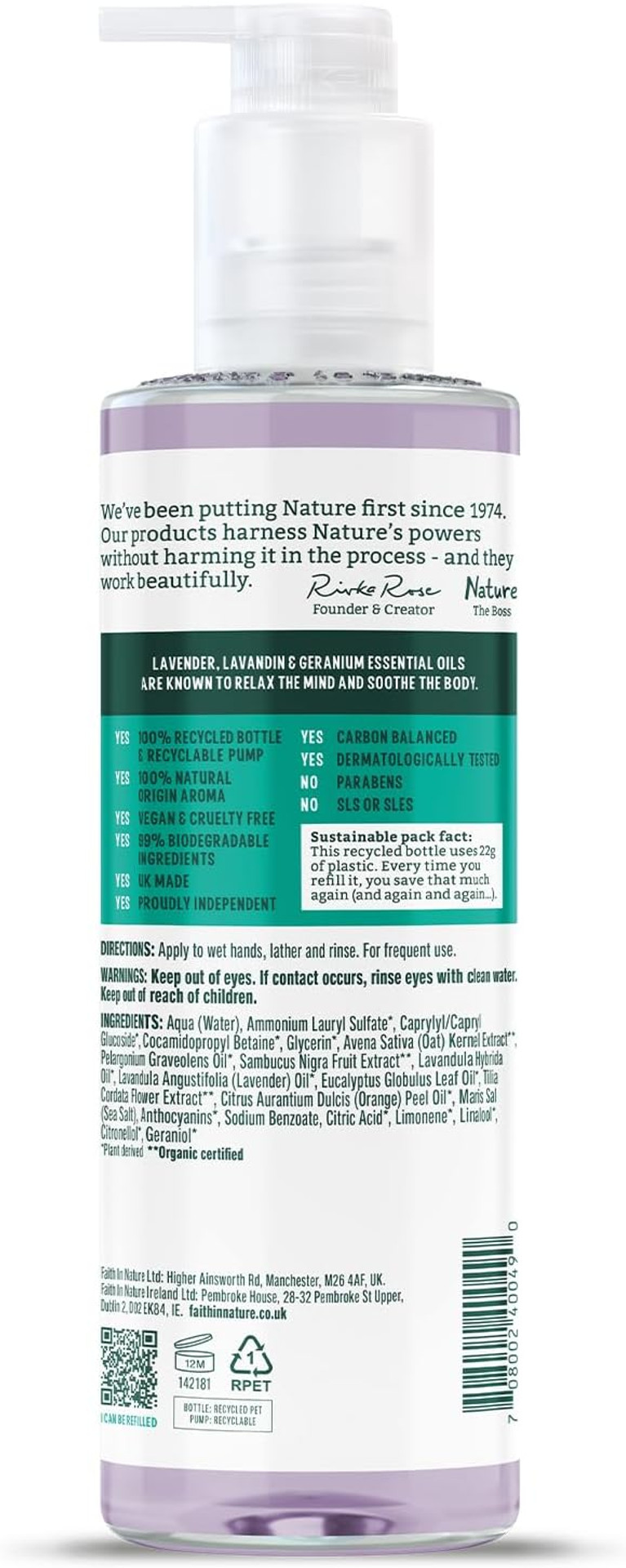 Faith In Nature Natural Seaweed and Citrus Liquid Hand Wash, Restorative, Vegan and Cruelty Free, No SLS or Parabens, 400 ml Faith In Nature Natural Seaweed and Citrus Liquid Hand Wash, Restorative, Vegan and Cruelty Free, No SLS or Parabens, 400 ml