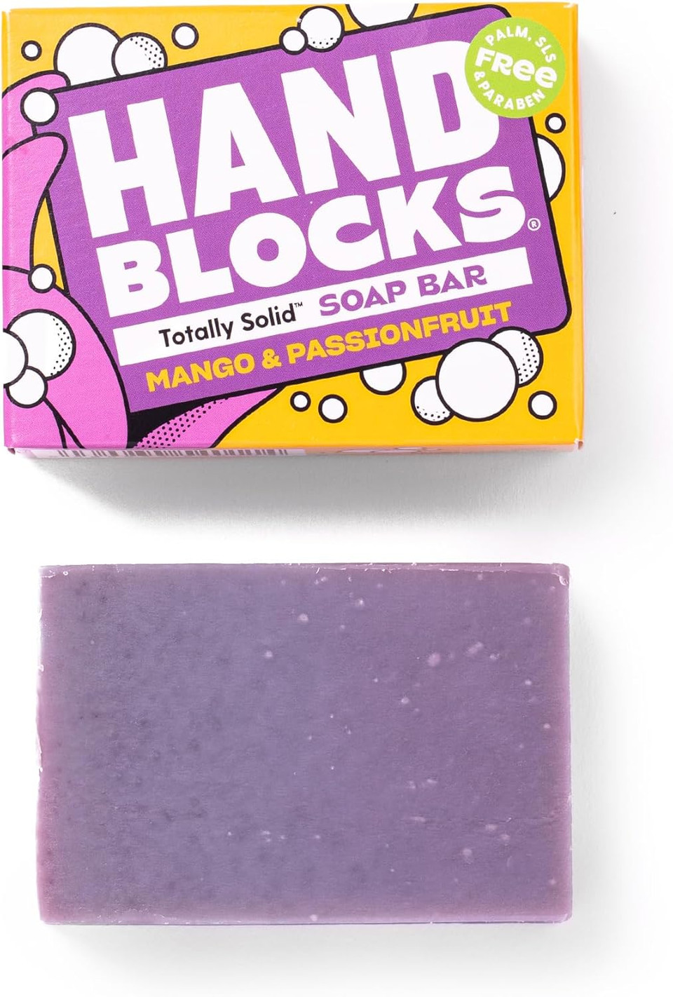 Hand Blocks: Mango & Passionfruit - Cold Processed Natural Soap Bars - Plastic, Palm, SLS, SLES & Paraben Free