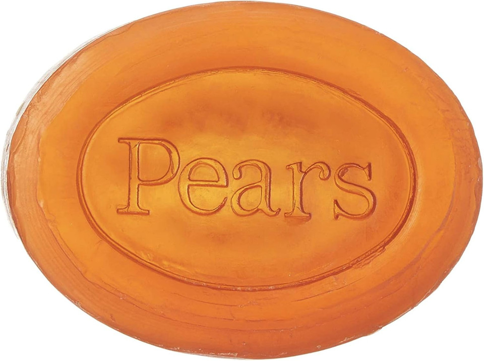 Pears Transparent Amber Soap with Pure Glycerin and Natural Oils | Gentle Moisturising and Cleansing | Parabens and Sulfates-free, Dermatologist Recommended for Delicate Skin | 100g