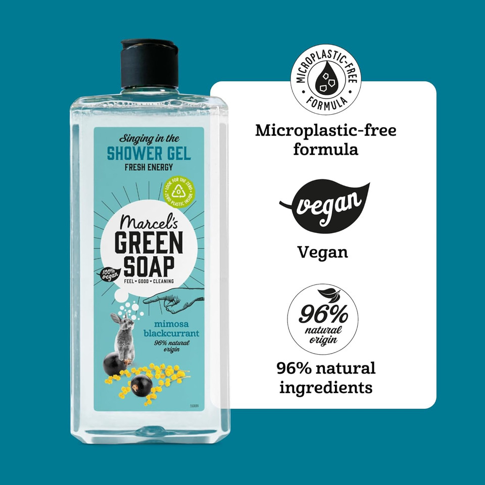 Marcel's Green Soap - Shower gel - Argan & Oudh - Microplastic-free formula  Paraben Free - Recycled plastic bottle - 98% biodegradable - Vegan - 300 ml