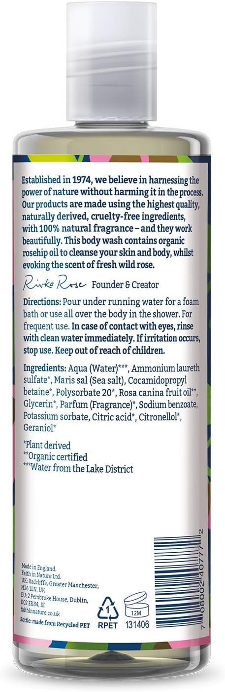 Faith In Nature Natural Dragon Fruit Body Wash, Rejuvenating Shower Gel, Vegan and Cruelty Free, No SLS or Parabens, 400 ml