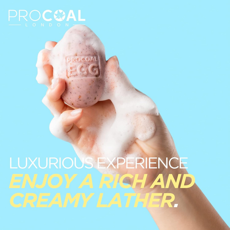 French Rose Exfoliating Natural Soap 100g by Procoal - Vegan Soap Bar For Soft, Refreshed And Decongested Skin, Glycerin Soap, Hand, Body, Shower & Cruelty-free