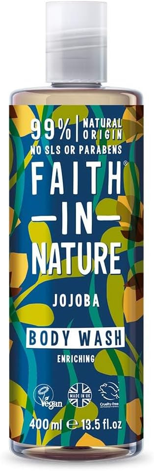 Faith In Nature Natural Jojoba Body Wash, Enriching, Vegan & Cruelty Free, No SLS or Parabens, 400ml