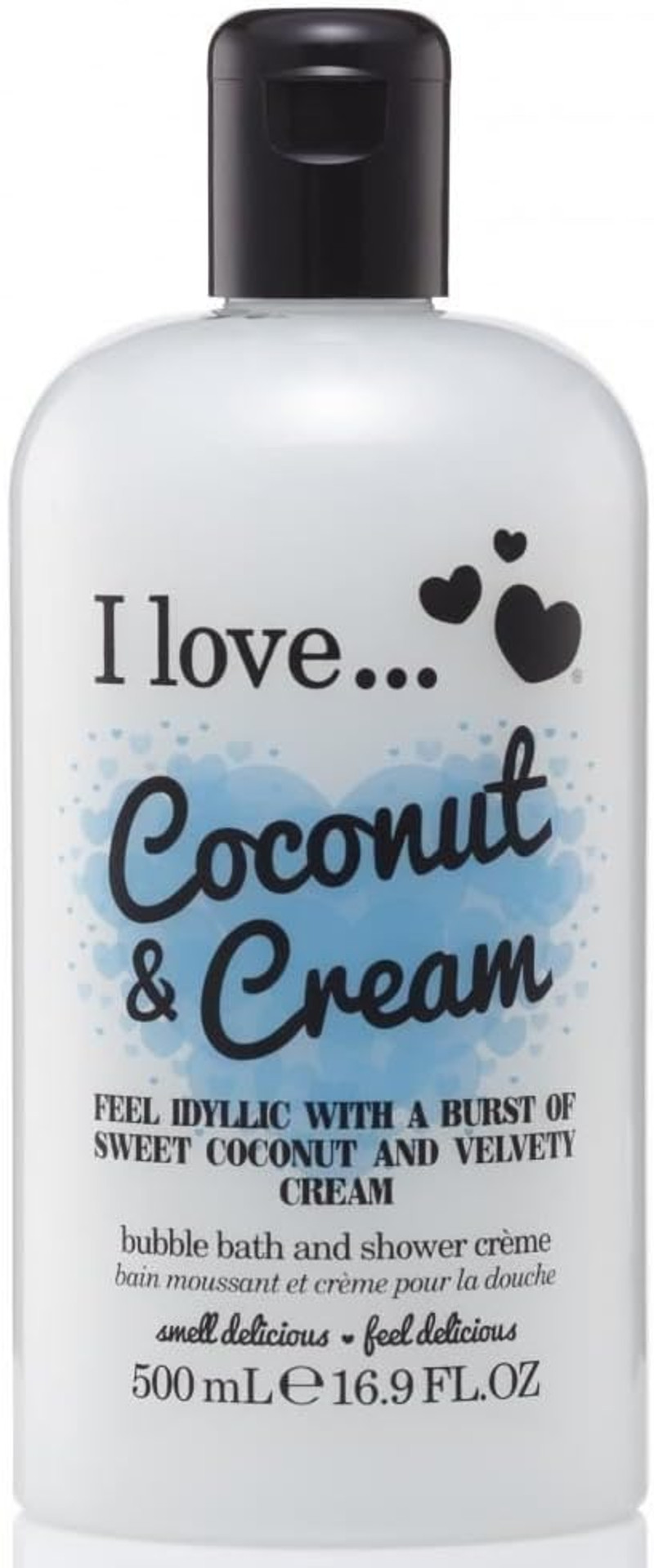 I Love Originals Coconut & Cream Bath & Shower Crème, Filled With Natural Fruit Extracts & Vitamin B5, Nourishing & Refreshing Formula to Leave Skin Feeling Silky & Soft, VeganFriendly 500ml
