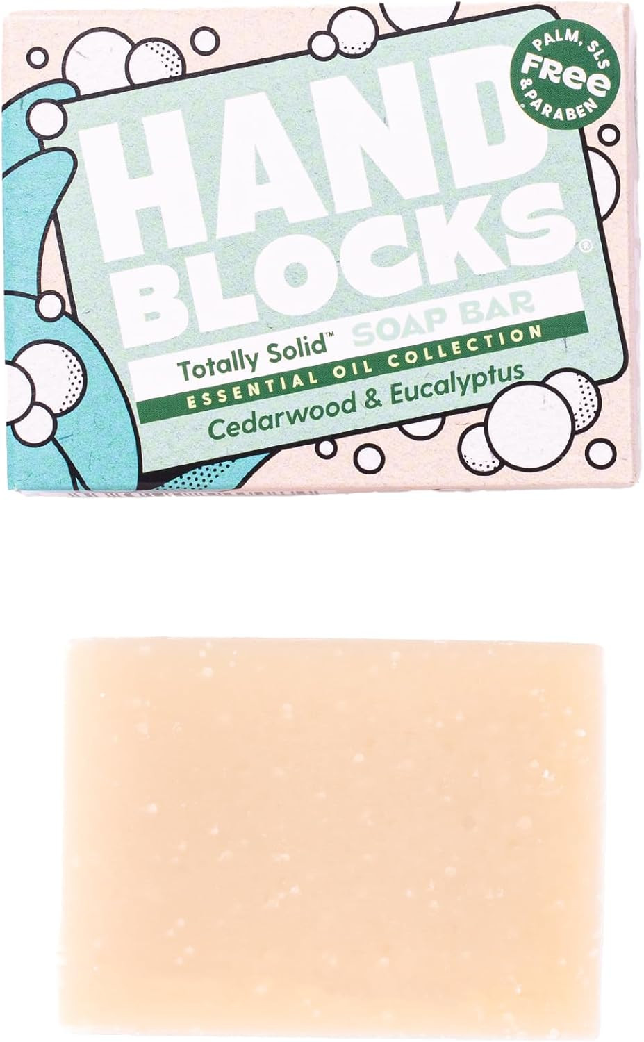 Hand Blocks: Cedarwood & Eucalyptus - Cold Processed Natural Soap Bars - Plastic, Palm, SLS, SLES & Paraben Free