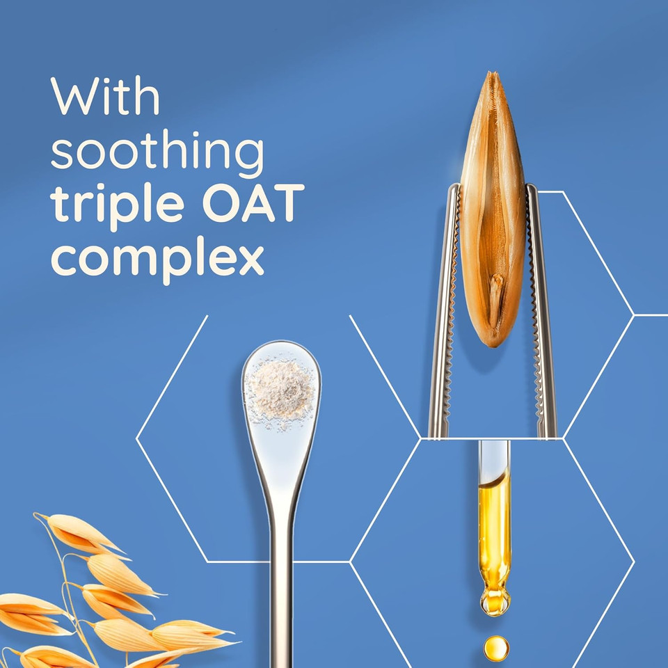 Aveeno Skin Relief Moisturising Body Wash (1x 300ml), Gentle Cleansing Wash with Soothing Triple Oat Complex, Soap-Free, Unscented for Sensitive and Very Dry Skin