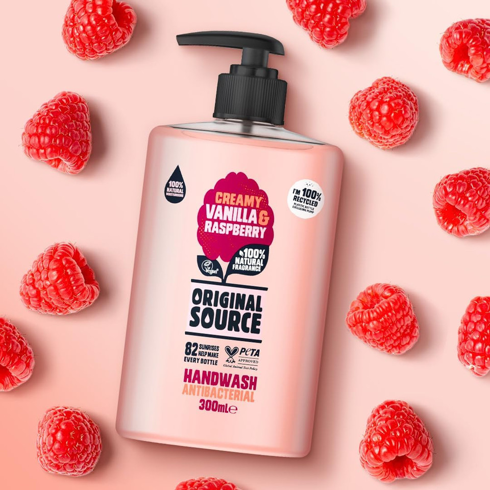 Original Source Coconut and Shea Butter Handwash with 100% Natural Fragrance, Vegan Handwash, Antibacterial, Natural Moisturisers, Multipack of 6 x 300 ml