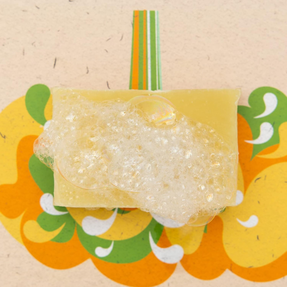 Shower Blocks - Sweet Orange &Bergamot Solid Shower Gel | Plastic, SLS, SLES & Paraben Free | 100% Natural & Vegan | Moisturising Body Soap For The shower