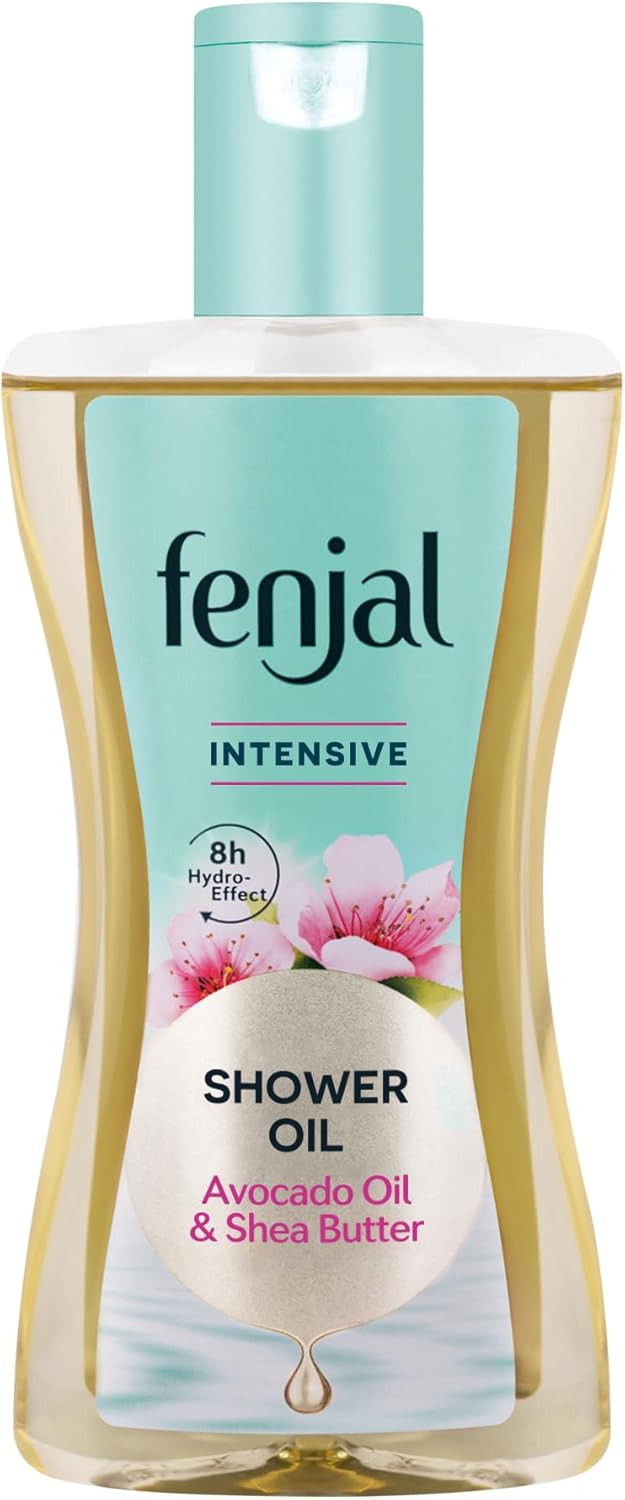 Fenjal Intensive Shower Oil, Lightly Foaming Milk, Smooth & Hydrating, Bergamot & Vanilla, 225 ml