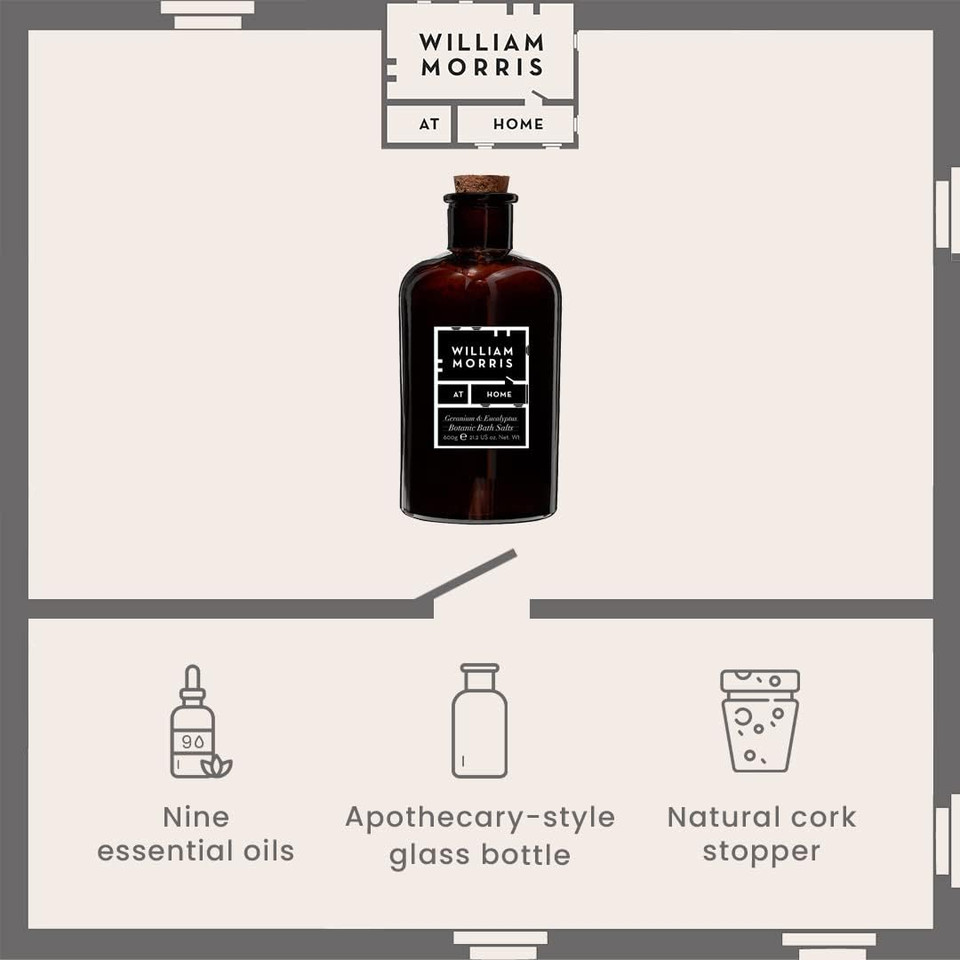 William Morris At Home Forest Bathing Moisturising Bath Foam Spa | Enriched with Vitamins A and E | Cruelty Free and Vegan Friendly | 300ml