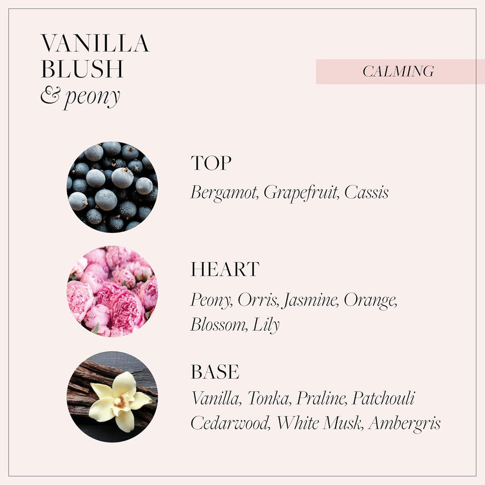 Grace Cole Vanilla Blush & Peony Hand Wash 300ml - Moisturising Liquid Soap Essential Oils - Vegan and Cruelty Free, No SLS or Parabens - Made In England