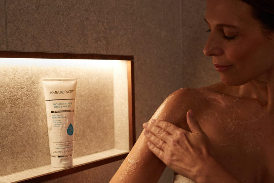 Ameliorate Nourishing Body Wash 200ml | Lab6, soap-free, Omega oils | Dermatologically tested