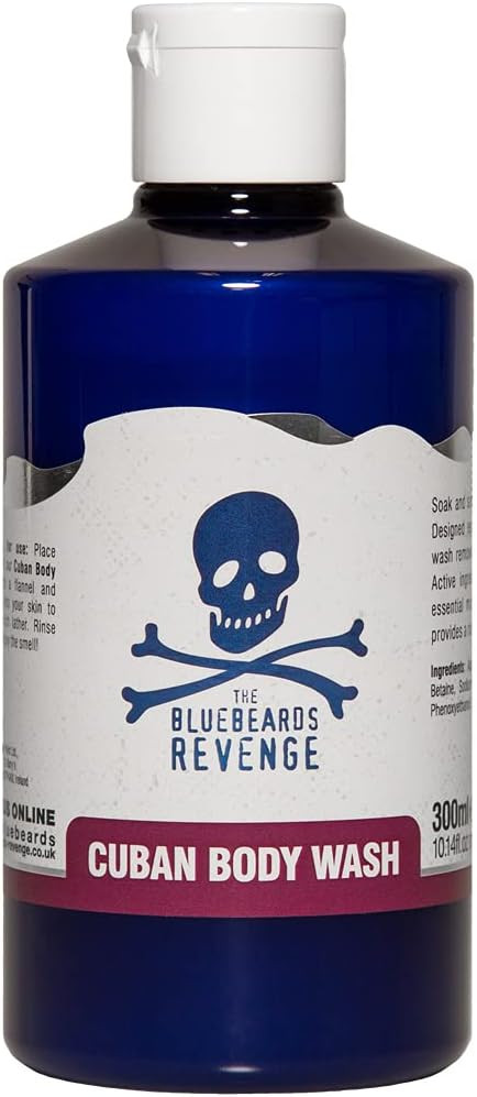 The Bluebeards Revenge, Cuban Body Wash For Men, Vegan Friendly Moisturising Shower Gel, SLS And Paraben Free, 300ml