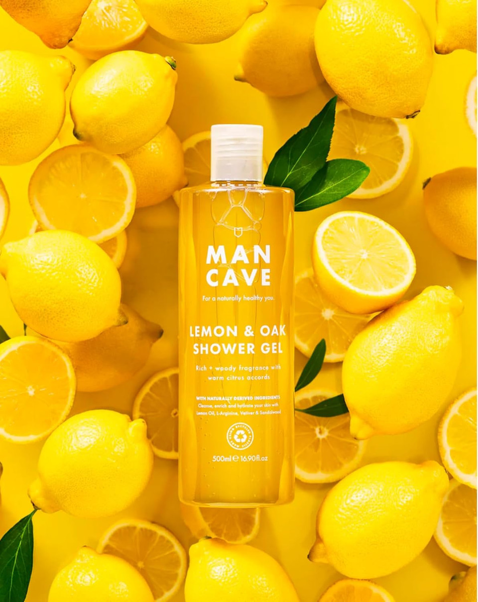 ManCave Wild Mint Shower Gel for Men, Energising Aroma with Lemon, Peppermint and Eucalyptus Oil, Sulphate and Paraben Free, Natural, Vegan, Cruelty Free, 500 ml
