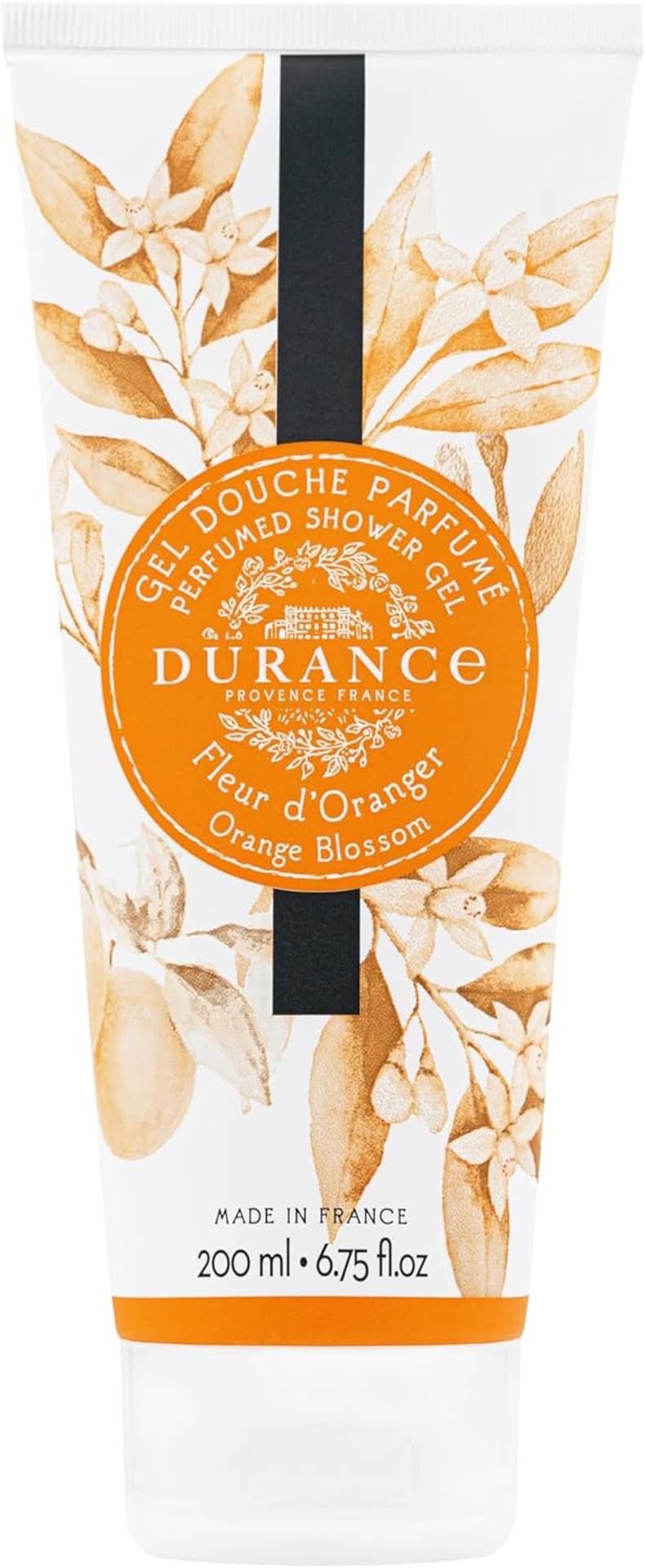 Durance Les Eternelles Natural Shower Gel For Women (200ml) Orange Blossom Fragrance - Women's Body Wash | Nourishes, Gently Cleanses, Hydrates & Softens Skin