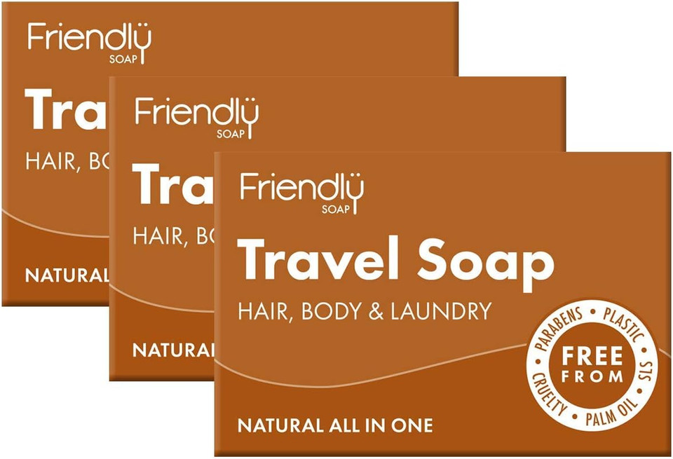 FRIENDLY SOAP | Natural Travel Soap | 3 x 95g (UK)