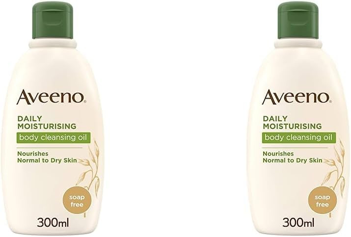 Aveeno Daily Moisturising Body Cleansing Oil (1x 300ml), Nourishing Shower Oil for Normal to Dry Skin, Soap-Free, Lightly Scented & Vegan* with Soothing Prebiotic Triple Oat Complex and Softening Oils