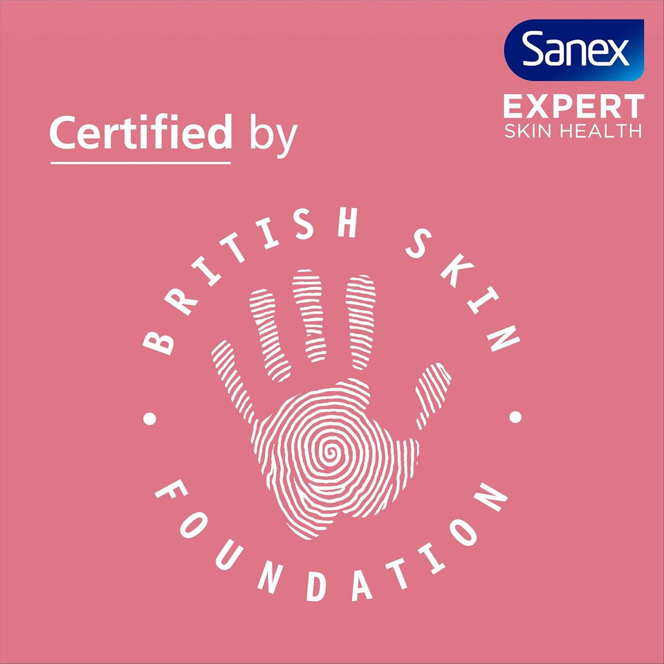 Sanex Expert Skin Health Agave Calming Shower Gel 6x450ml, Shower Gel for Sensitive Skin, Natural Prebiotic from Organic Agave, Moisturises and Soothes, 12hr Hydration, Supports Natural Skin Balance