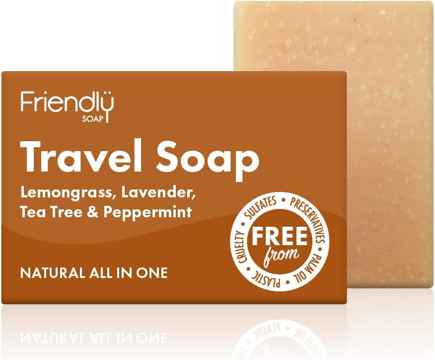Friendly Soap Travel Soap Bar for Hair and Body (Case of 6)