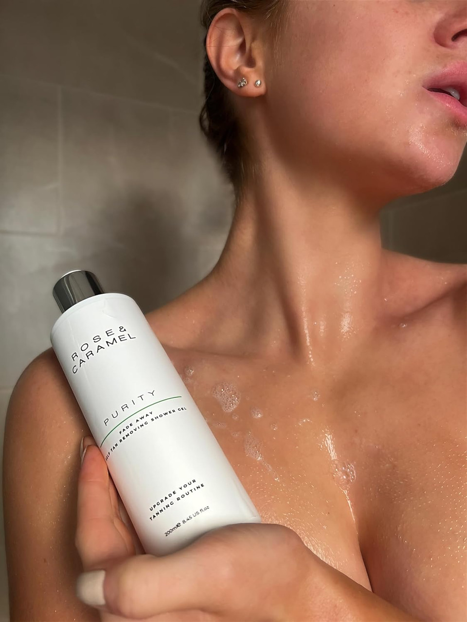 Rose & Caramel Purity Gradual Self Tan Fade Away Shower Gel