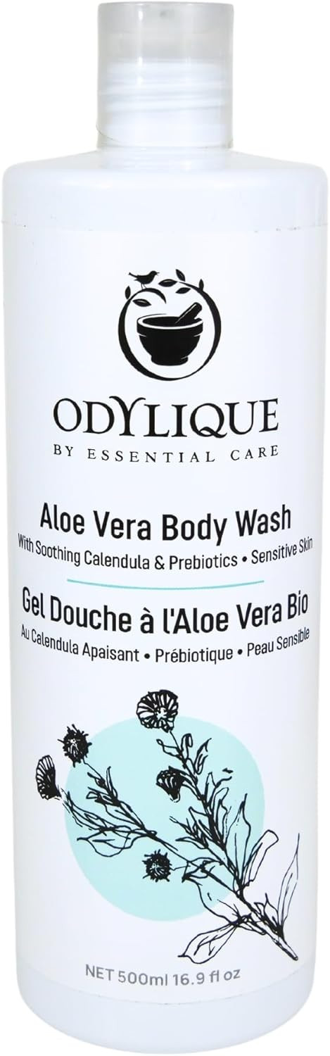 Odylique Aloe Vera Body Wash 500ml | Unscented | Vegan, Organic & 100% Natural | Sulphate Free