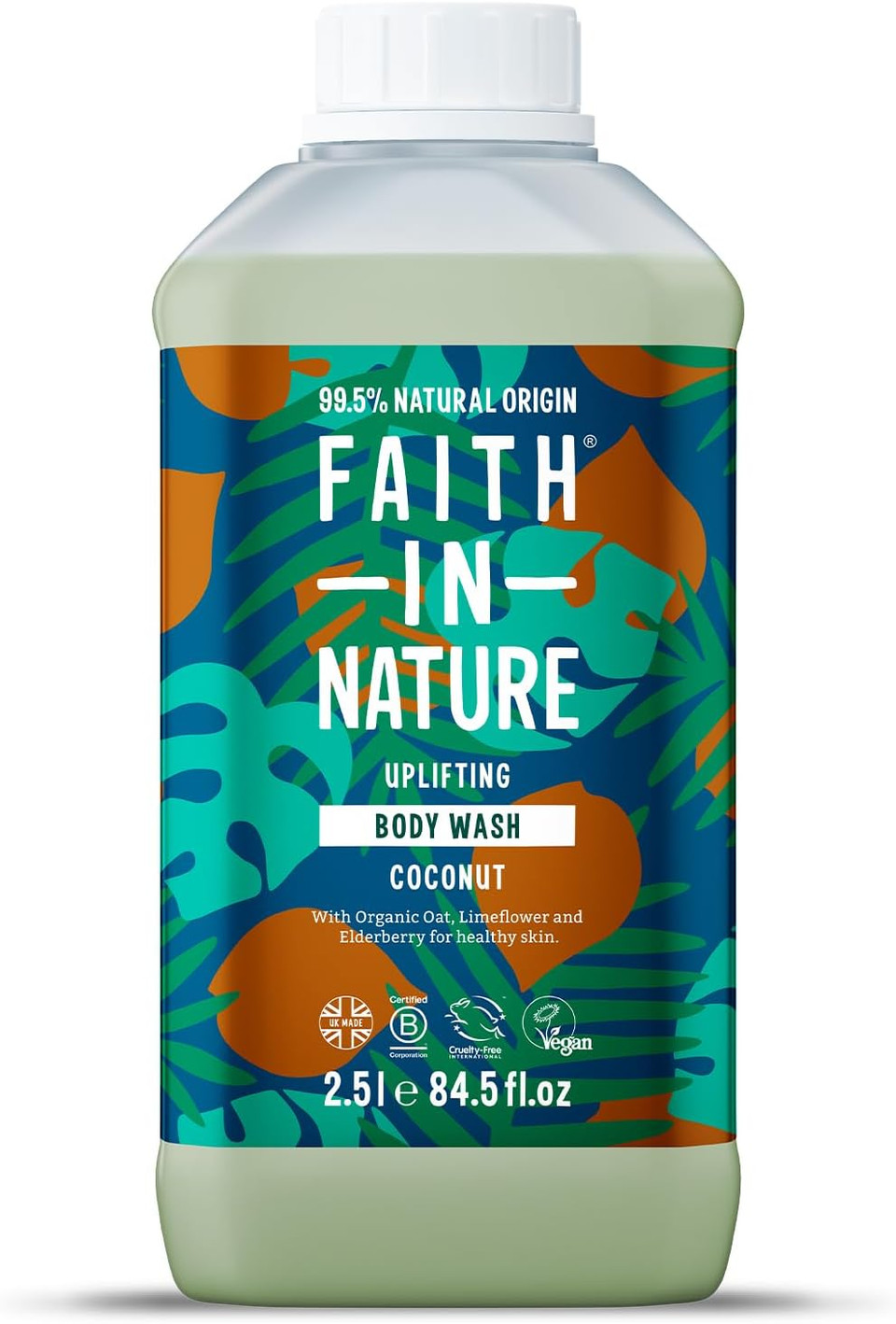 Faith In Nature Natural Dragon Fruit Body Wash, Rejuvenating Shower Gel, Vegan & Cruelty Free, No SLS or Parabens, 2.5L Refill