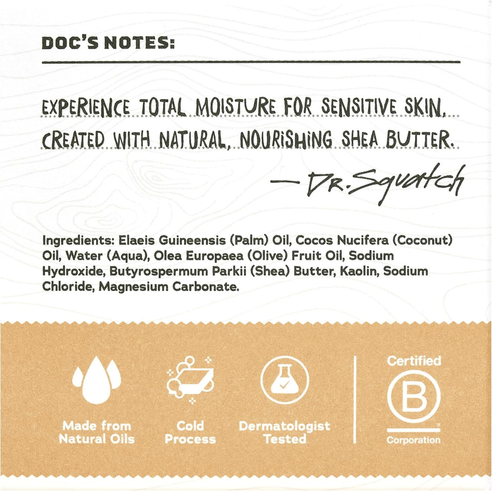 Dr. Squatch Men's Bar Soap - 3-Pack - Wood Barrel Bourbon - All Natural Bar Soap for Men - Smell like Barrel Aged Bourbon
