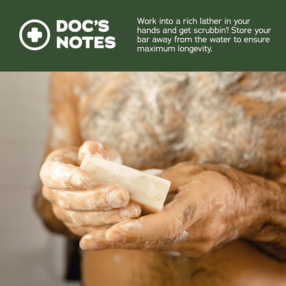 Dr. Squatch All Natural Soap Bar for Men, 3 Bar Variety Pack - Birchwood Breeze, Fresh Falls, Wood Barrel Bourbon