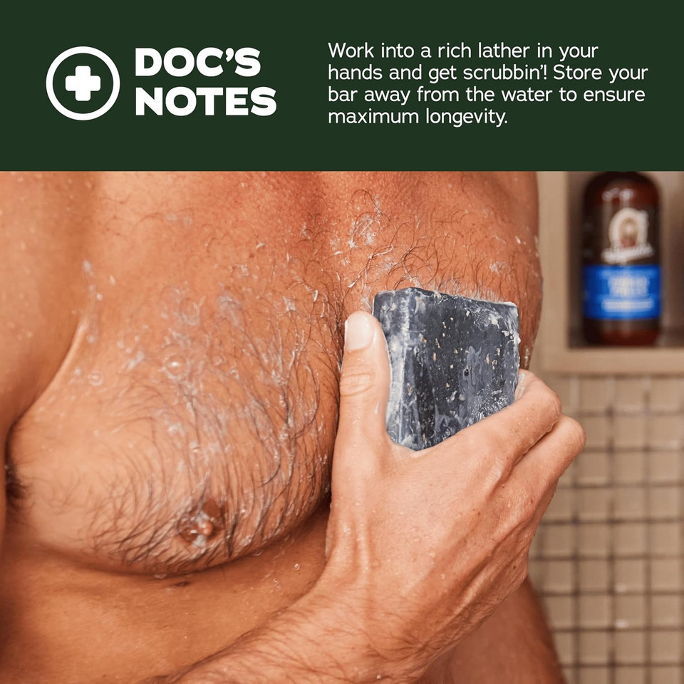 Dr. Squatch Men's Soap Sampler Pack (3 Bars)  Pine Tar, Cedar Citrus, Bay Rum Bars  Natural Manly Scented Organic Soap for Men (3 Bar Bundle Set)