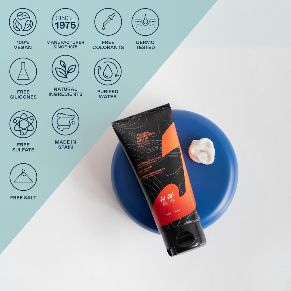 Valquer Heat Effect Body Cream. Thermogenic. Stimulates collagen and tones. Ideal for use before exercise - 100 ml