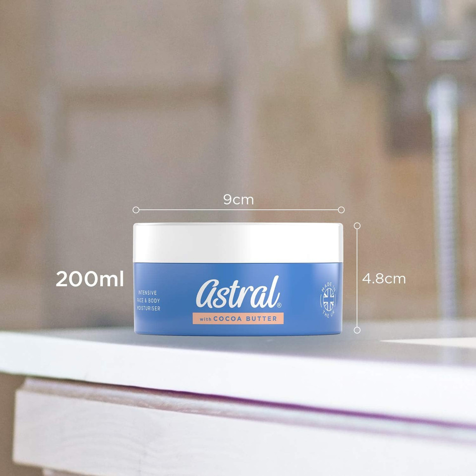 Astral Face & Body Intensive Moisturiser Cream with Cocoa Butter 200ml