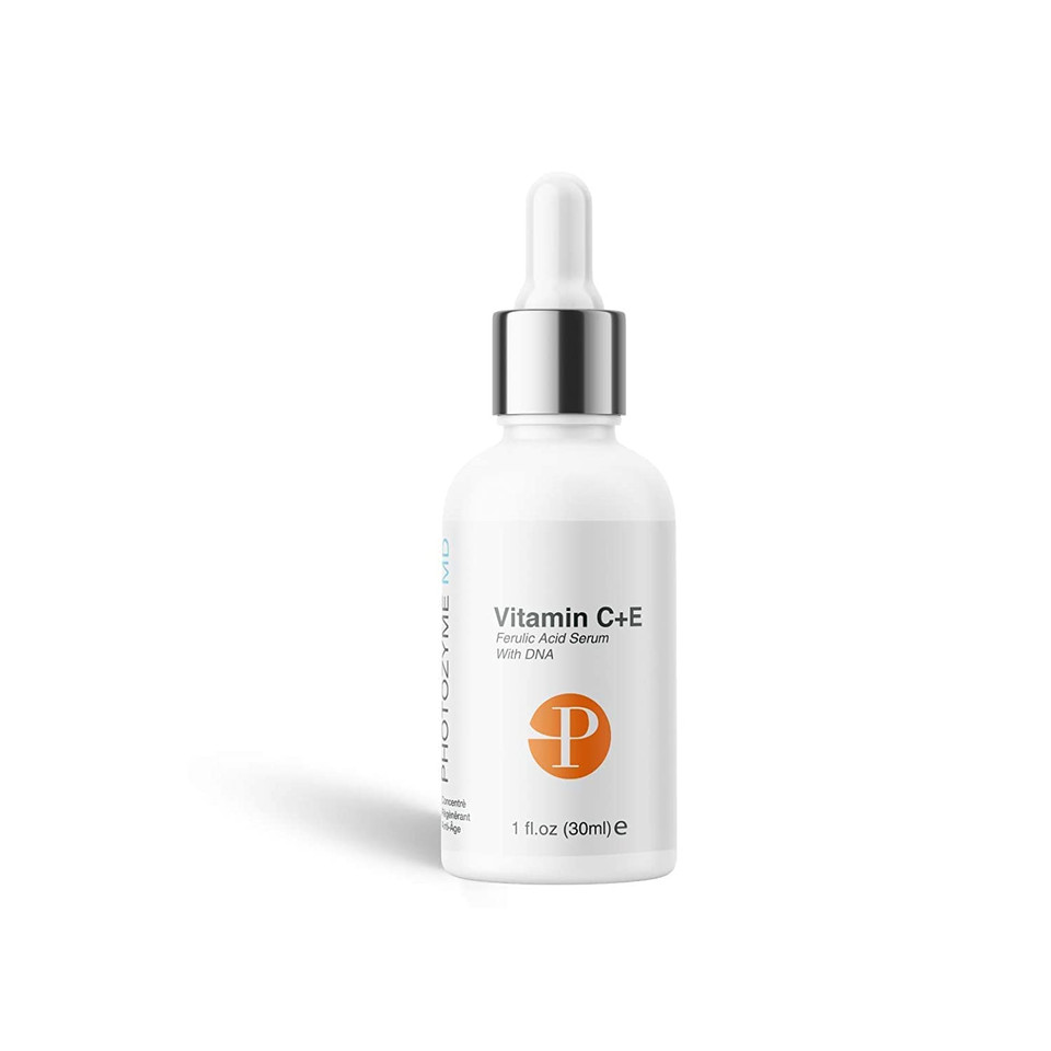 Photozyme Anti Aging Vitamin C + E Ferulic Acid Face Skincare | Plant Derived Dna Enzymes | Anti Aging Beauty Skincare Treatment For Fine Lines | 1 Fl. Oz/30 Ml