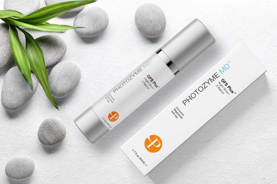 Photozyme Dna Repair Enzymes Gfs Plus Facial Night Serum | 0.5% Retinol Anti Aging Beauty Skincare Treatment For Fine Lines, Wrinkles, Acne Scars | Uv Dark Spot Corrector, Non Irritating | 1.7 Fl Oz