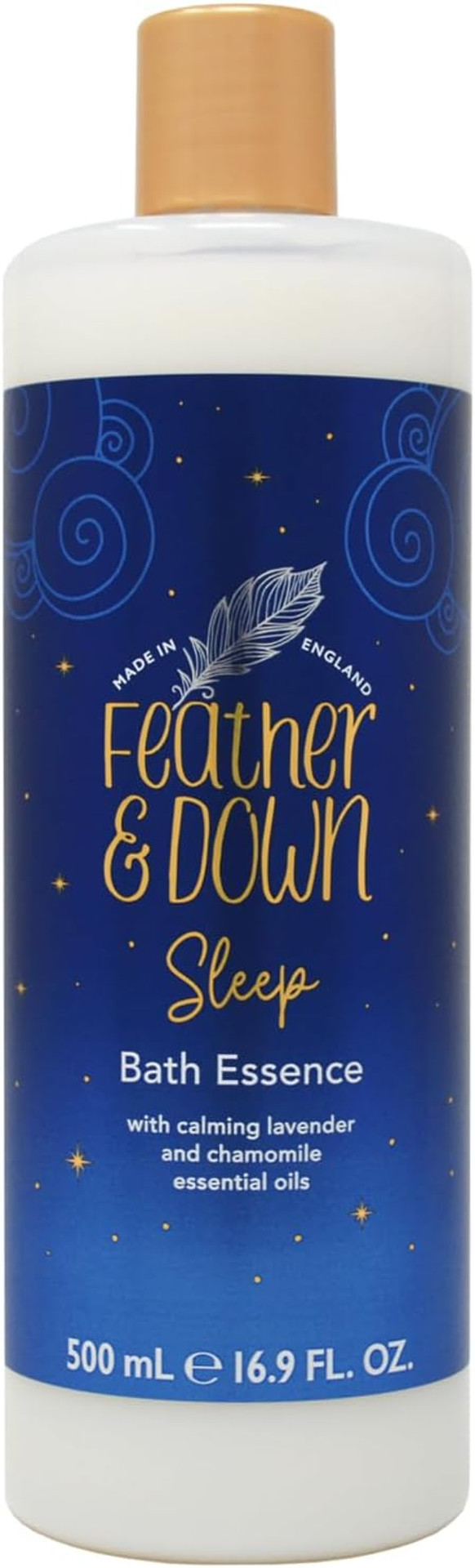 Feather & Down Sweet Dream Bath Essence (500ml)  with Calming Lavender & Chamomile Essential Oils. Helps to Prepare You for a Restful Nights Sleep. Cruelty Free. Vegan Friendly