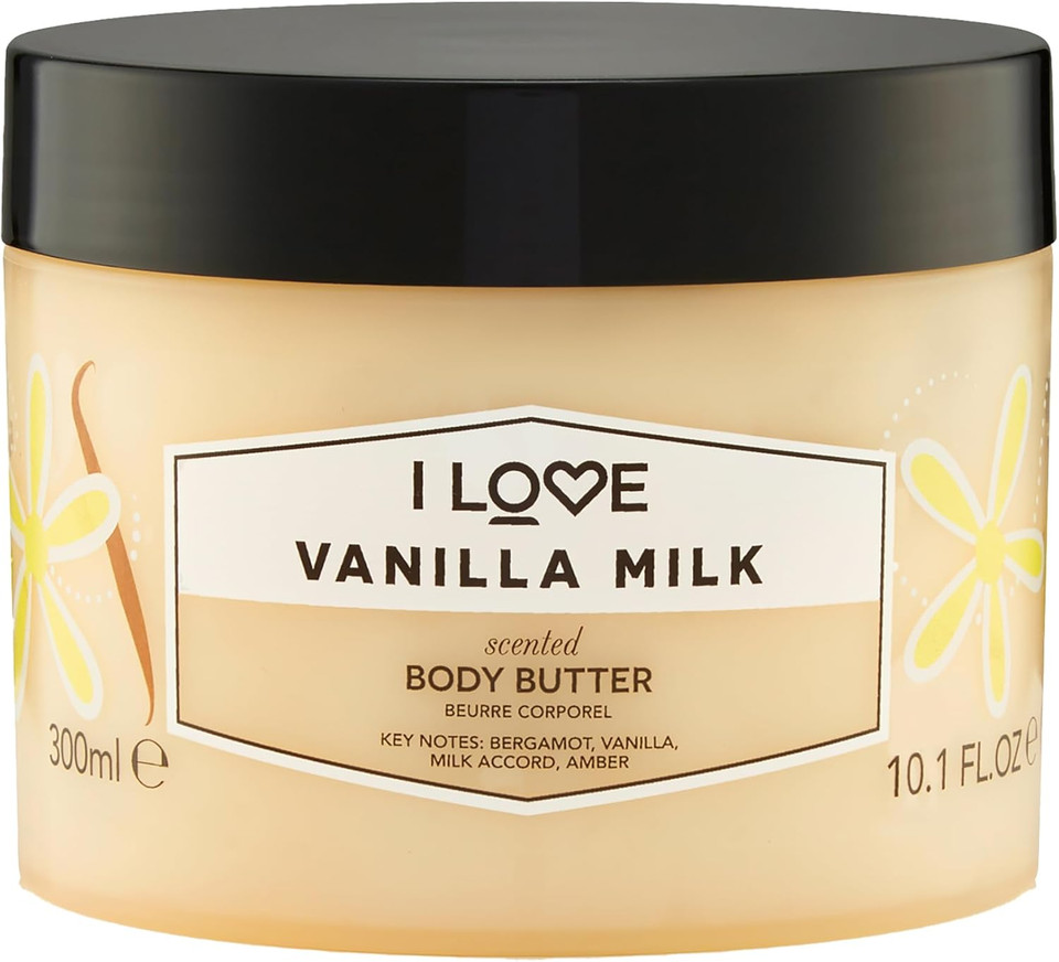 I Love Signature Vanilla Milk Scented Body Butter, Packed With Shea Butter & Coconut Oil to Regenerate & Nourish the Skin, Vegan-Friendly - 300ml